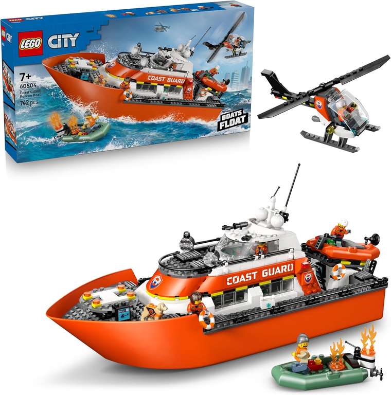 LEGO City 60504 Coast Guard Rescue Boat & Helicopter