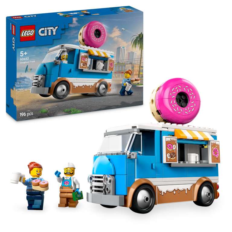 LEGO City Donut Truck Toy with 2 Minifigures 60452