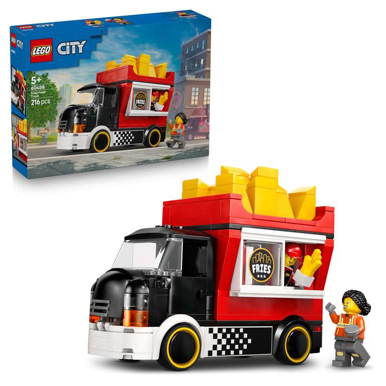 LEGO City Fries Food Truck With 2 Minifigures & Play Food Accessories 60488