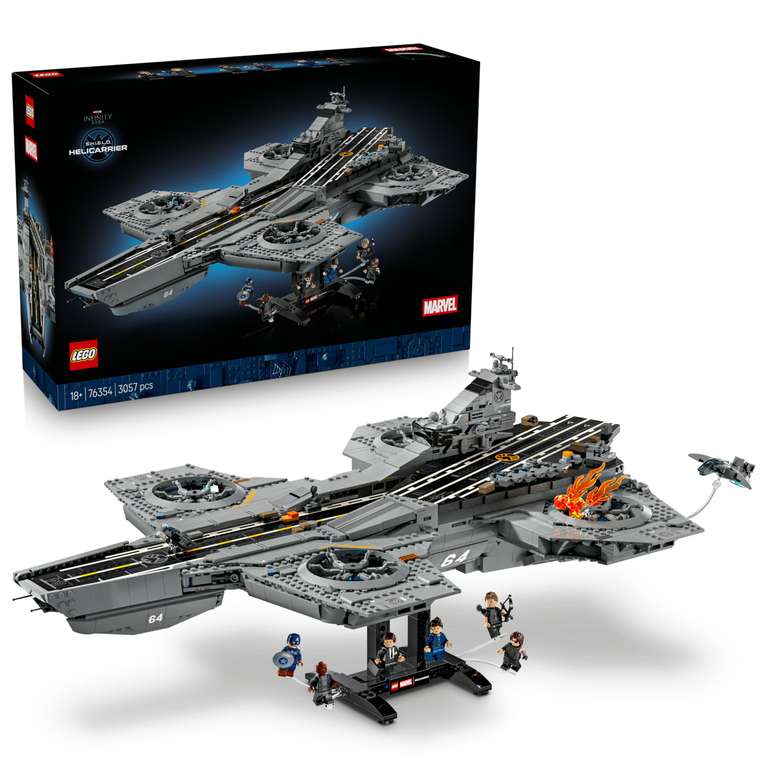 LEGO ǀ Marvel S.H.I.E.L.D. Helicarrier - Aircraft Carrier Set 76354 (Discount at Checkout)