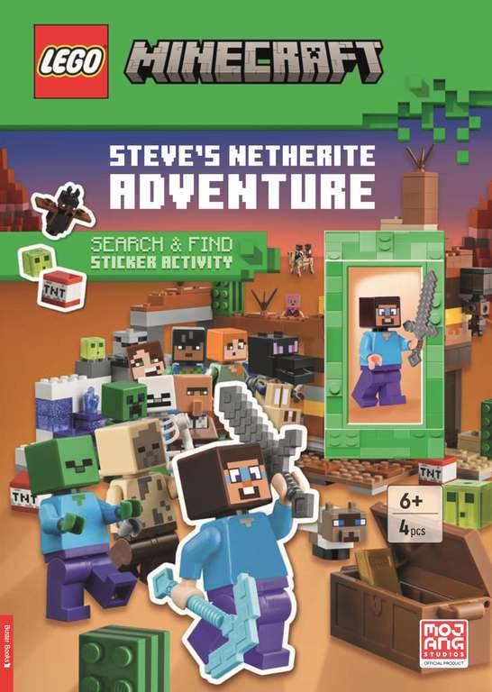 LEGO Minecraft: Steve’s Netherite Adventure Search & Find Sticker Activity - Paperback