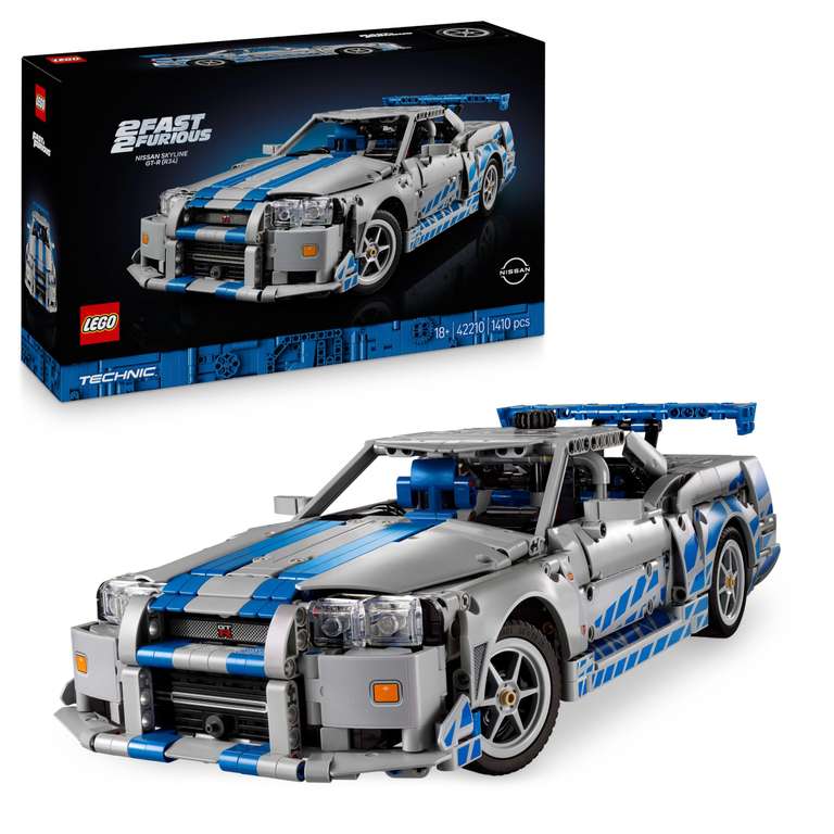 LEGO Technic 2 Fast 2 Furious Nissan Skyline GT-R (R34) Car Model Kit 42210