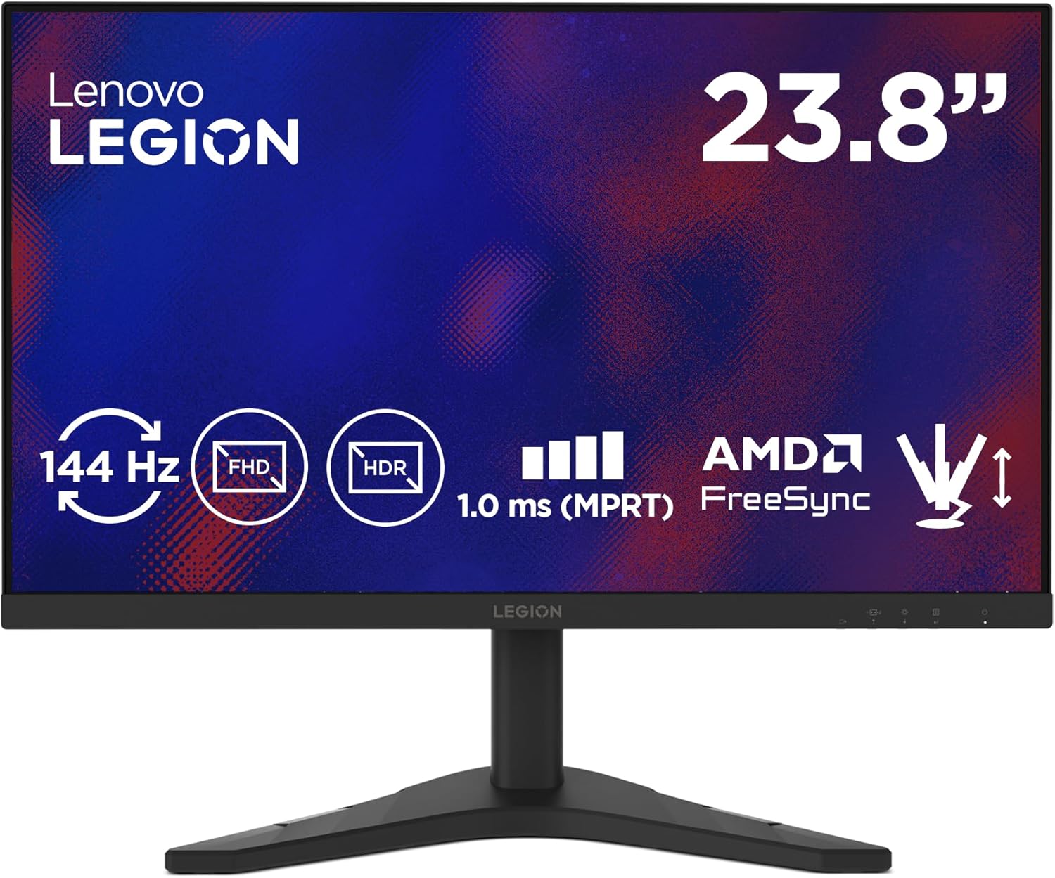 Lenovo Legion R27qe Gen 2 Gaming Monitor 27" QHD (2560x1440) IPS, 0.5ms MPRT, 200Hz, Ports 2x HDMI 2.1 + DisplayPort 1.2