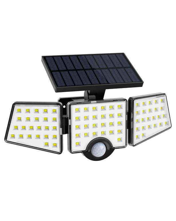 Lepro Solar Security Lights, 1200LM Solar Floodlights Motion Sensor with 360 Degree 3 Adjustable Heads - Sold by Lepro UK FBA