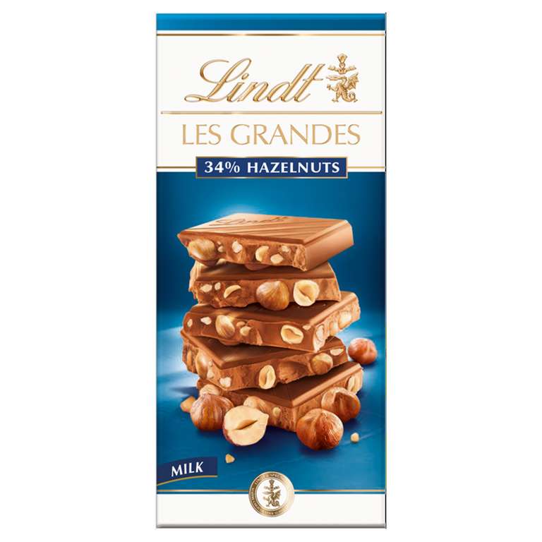 Lindt Les Grandes Milk Chocolate Hazelnut Bar - 150g