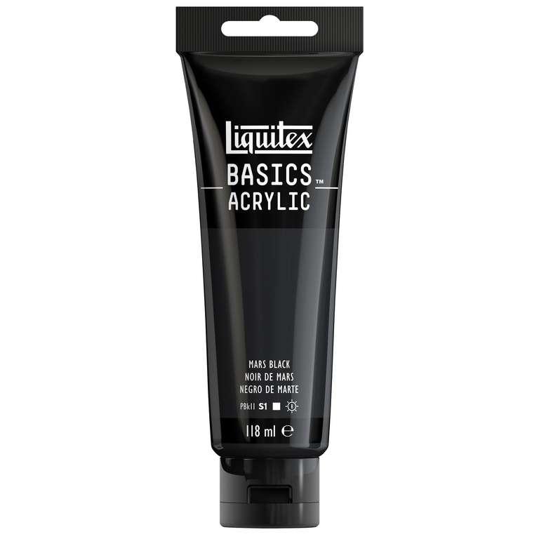 LIQUITEX Basics Acrylic Paint, Mars Black, 118 ml Tube