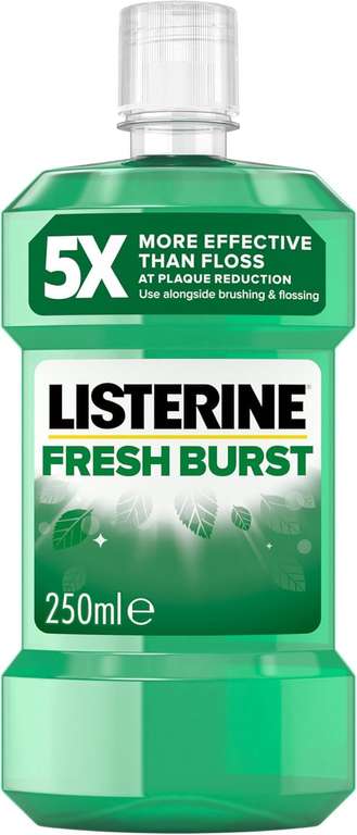 Listerine Fresh Burst Fluoride Antibacterial Mouthwash (250ml) - 3 for 2 £3.50 & £1.66 S&S