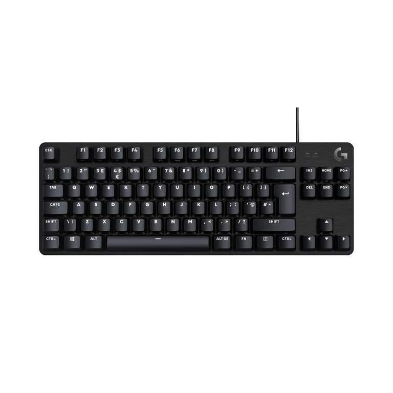 Logitech G G413 Mechanical Gaming Keyboard - Compact Backlit Keyboard with Tactile Mechanical Switches, QWERTY UK English Layout - Black