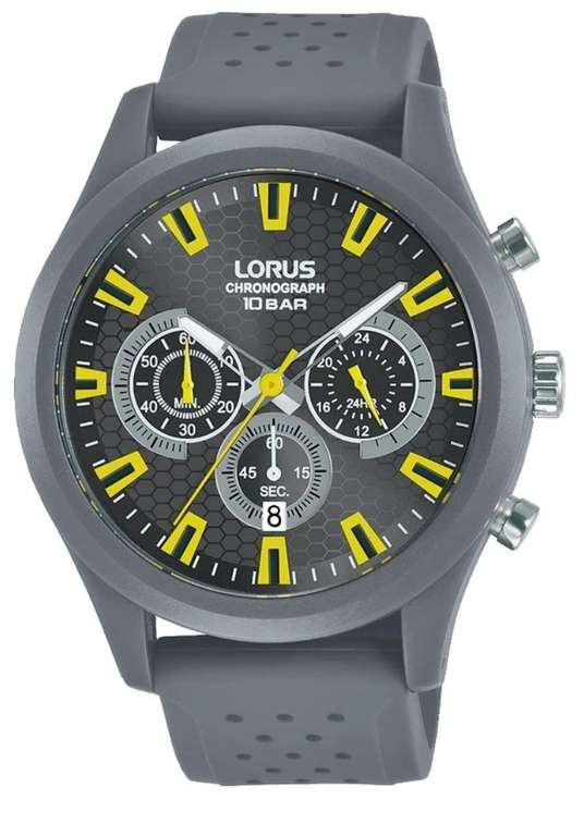 Lorus Gents Sports Chronograph Watch 100M Water Resistance RT377JX9 - Sold By Rubicon Watches