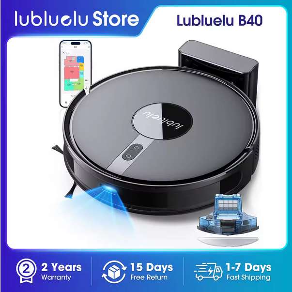 Lubluelu B40 Robot Vacuum Cleaner & Mop ( 7500Pa / App Control ) @ Lubluelu Shop Store(UK Despatch)
