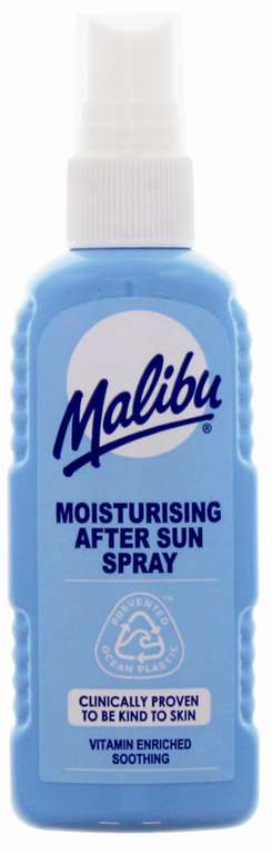 Malibu Sun After Sun Care Moisturising Vitamin Enriched Spray, Cooling & Soothing After Sun with Aloe Vera, 100ml