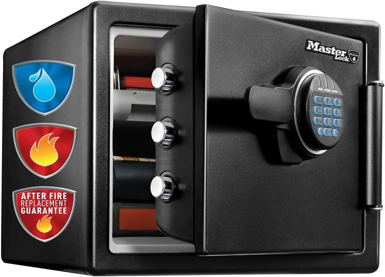 MASTER LOCK Certified Fireproof and Waterproof Safe, 22.8L, 415 x 348 x 491mm