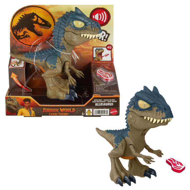 Mattel Jurassic World Roar Command Tyrannosaurus Rex Dinosaur Figure Toy, Record and Play Dino Speak T-Rex