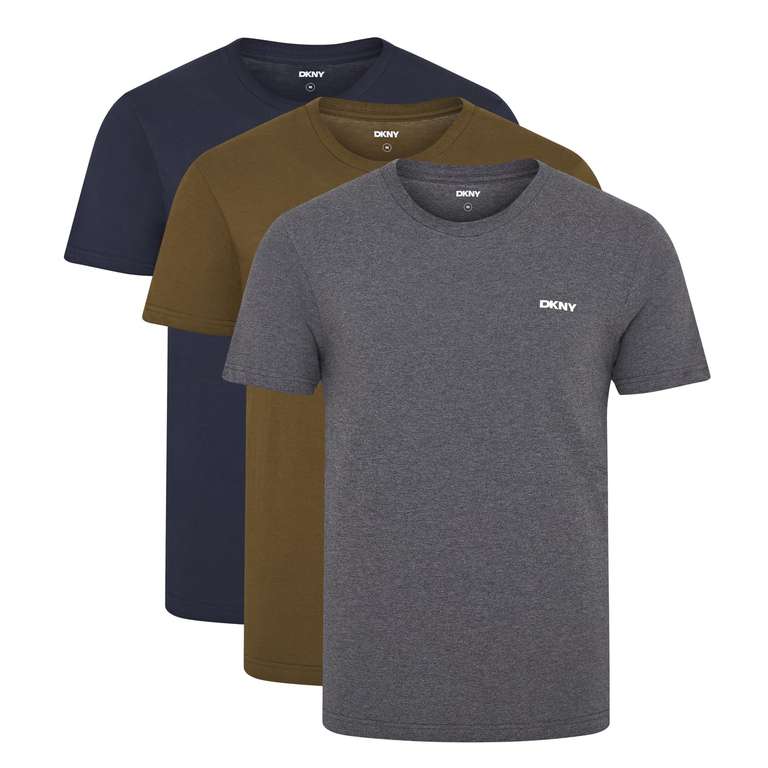 Men's DKNY 3 Tshirts - Olive/Charcoal/Navy Sizes S/M/XL (Navy/White/Blue - Medium Only)