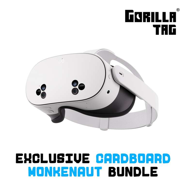 Meta Quest 3S 128GB | VR Headset - Gorilla Tag Cardboard Monkenaut Bundle — Amazon Exclusive