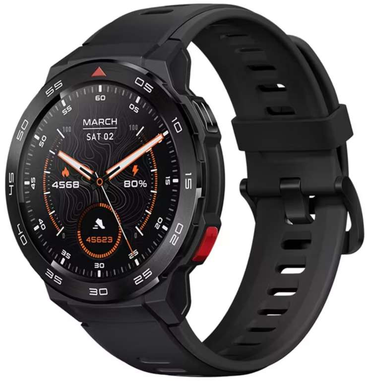 Mibro GS Pro GPS Stainless Steel Smart Watch with 1.43” AMOLED, Black, 2 Straps, sold by Mibro Direct