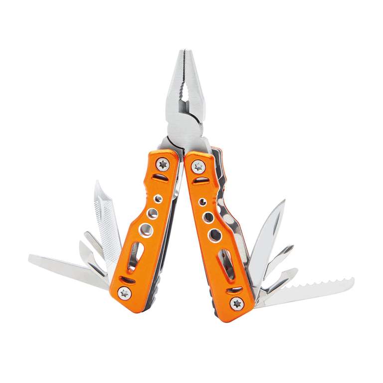 Milestone Compact Multi Function Camping Tool - Orange, 6.8 x 3.1 x 1.4 cm - Delayed delivery