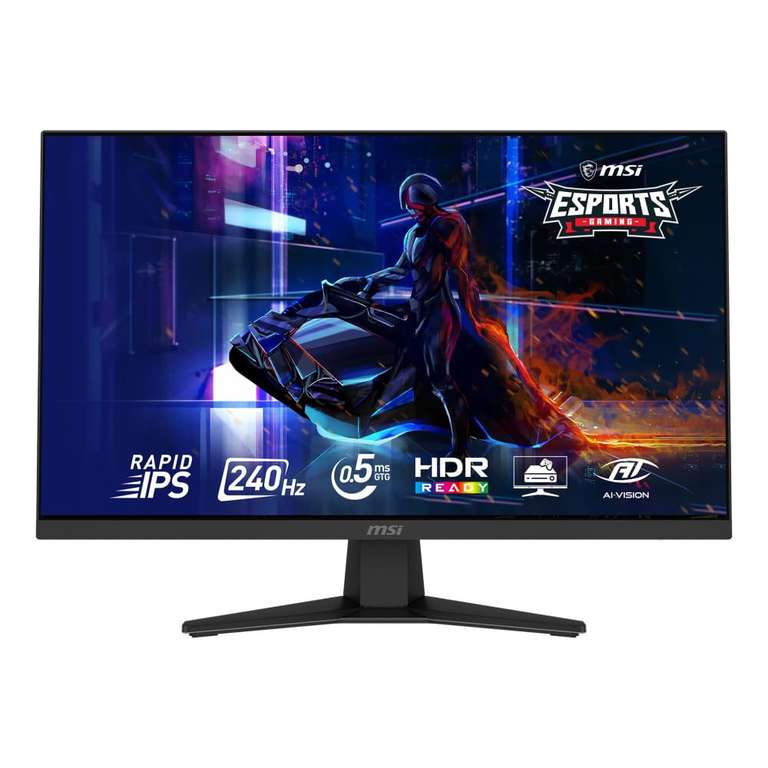 MSI, MAG 274QF, 27-Inch, WQHD, 2560x1440, Gaming Monitor, Rapid IPS, 180Hz, 0.5ms, HDR ready, Eye care, HDMI 2.0b,