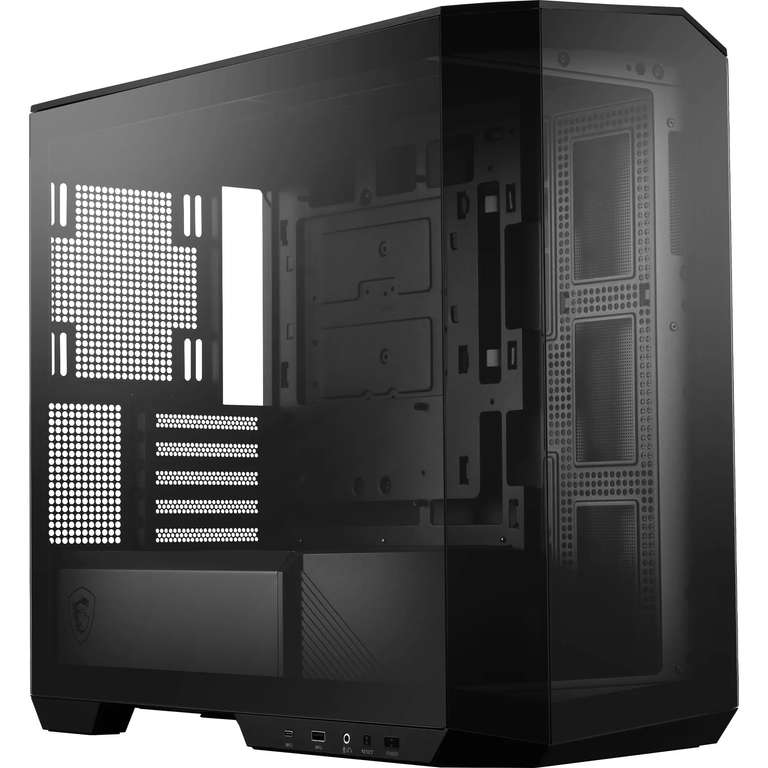 MSI MAG PANO M100L PZ Micro-ATX PC Case - Micro-ATX Capacity, GPU Support Stand, USB Type-C (20Gbps)