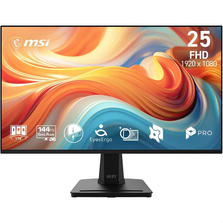 MSI PRO MP251 E14L 24.5-Inch FHD 1920x1080, Computer Monitor IPS, 144Hz
