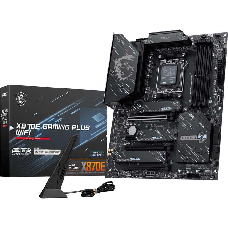 MSI X870E Gaming Plus WiFi ATX Motherboard - Supports AMD Ryzen 9000/8000/7000 Processors