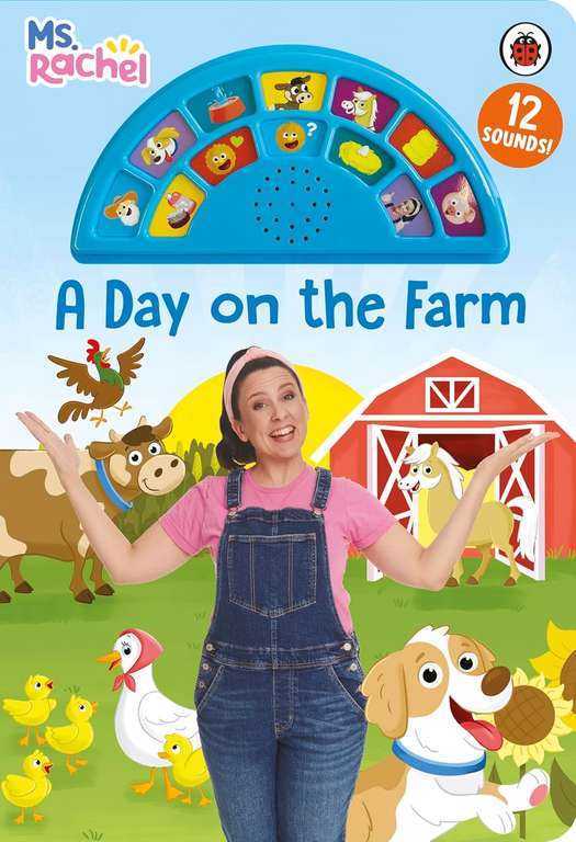 Ms Rachel: A Day on the Farm: An Interactive Read and Listen Noisy Sound Book with 12 Fun Sounds