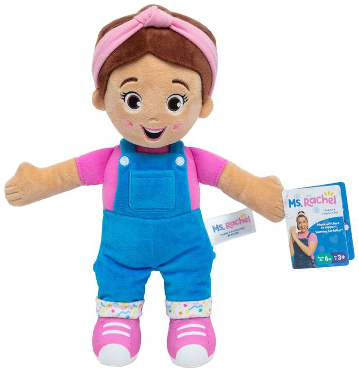 Ms. Rachel Official Cuddle & Comfort Doll, 11” Premium Plush Baby Toy