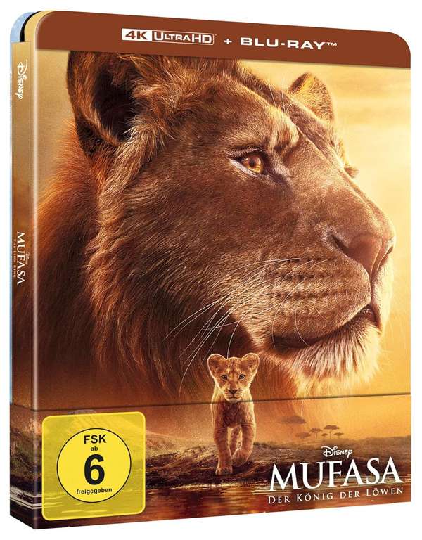 Mufasa - The Lion King Steelbook (4K UHD & Blu-ray) German Import - sold by SarahARecords