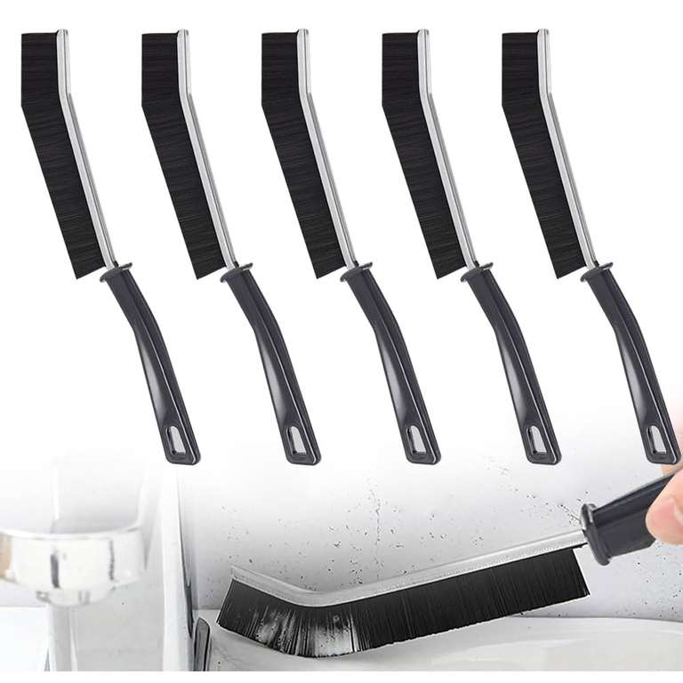 Multi-Purpose Hard Bristle Crevice Cleaning Brush ( 5 pack ) - 68p(new users) w/code + free delivery on orders over £15