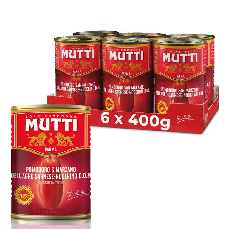 Mutti San Marzano peeled tomatoes, 24 x 400g (4 x6 pack) - £24.96 S&S