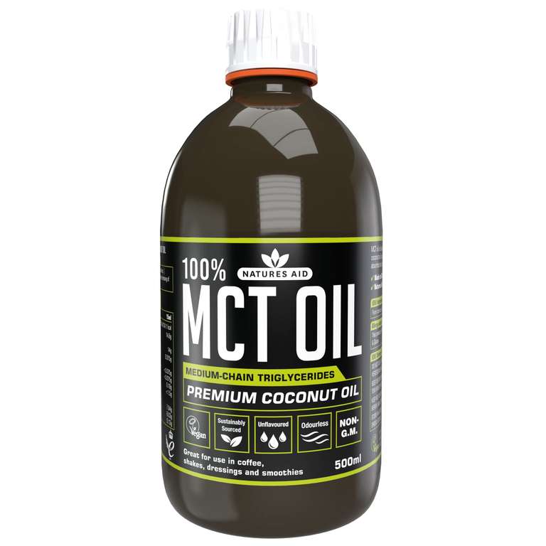 100° - Natures Aid 100% MCT Oil 500ml