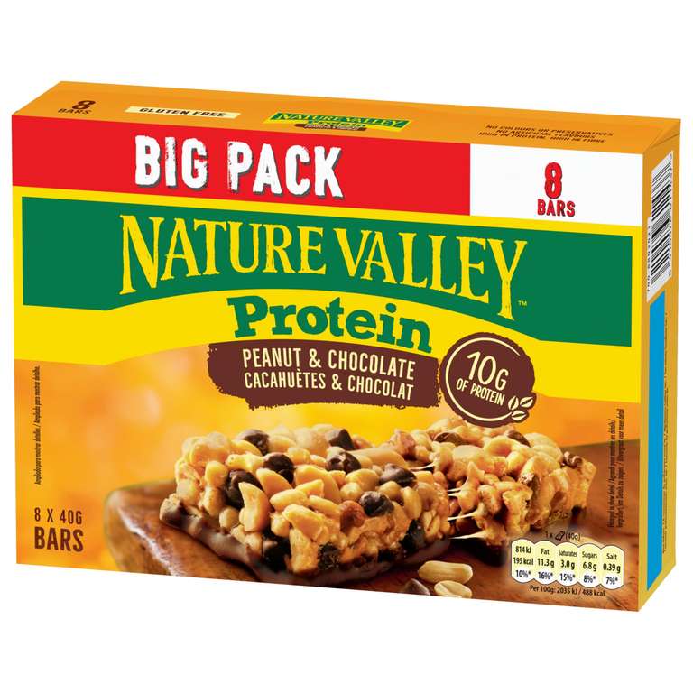 Nature Valley Protein Peanut & Chocolate Gluten Free Cereal Bars 26 x 40g