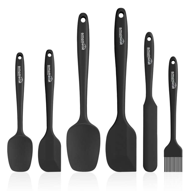 NileHome Silicone Spatula Set 6 Pieces Food Grade Kitchen Utensils sold by NileHome uk FBA