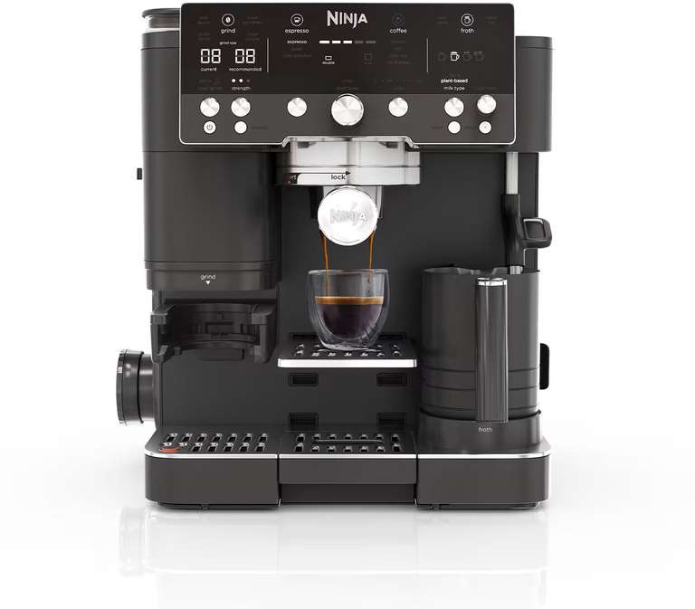 Ninja Luxe Café Premier Espresso Machine (Cyber Space/Gun Metal) - Certified Refurb [ES601UK] - Sold by Ninjakitchen - With Code