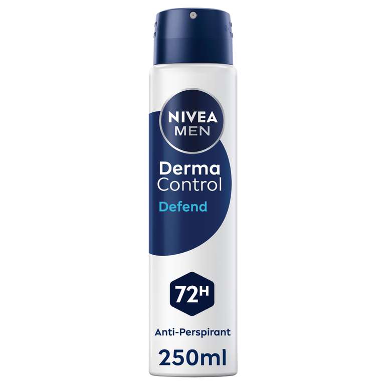 NIVEA MEN Derma Control (250ml) Anti-Perspirant Deodorant for Sensitive Skin