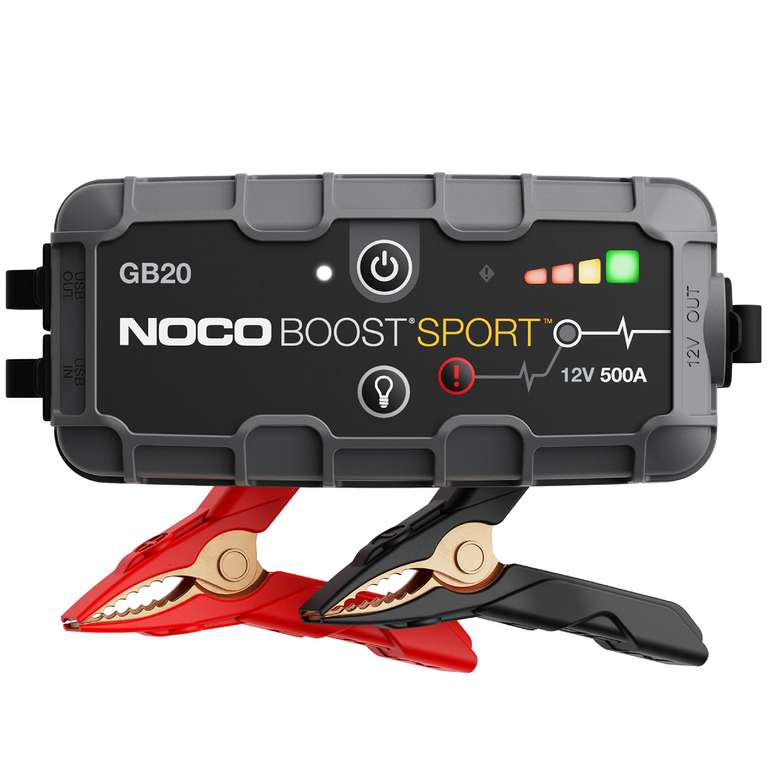 NOCO Boost GB20: 500A UltraSafe Jump Starter – 12V Lithium Battery Booster Pack