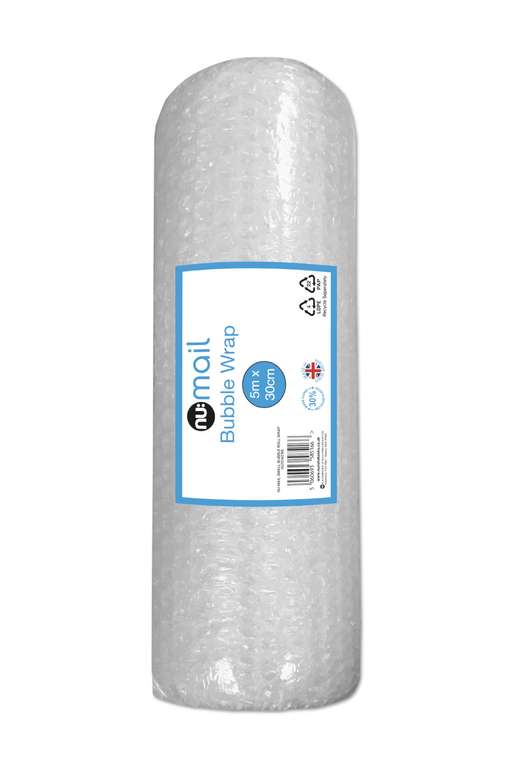 Nu: Mail Bubble Wrap Roll Small | 5m x 30cm | Protective Packaging