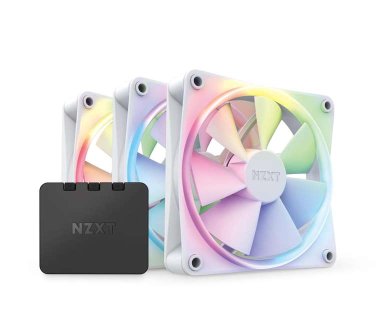 NZXT F120 RGB Triple Pack - 3x 120mm PWM RGB Fans + Hub - White / NZXT F120 RGB Duo Triple Pack £25.90