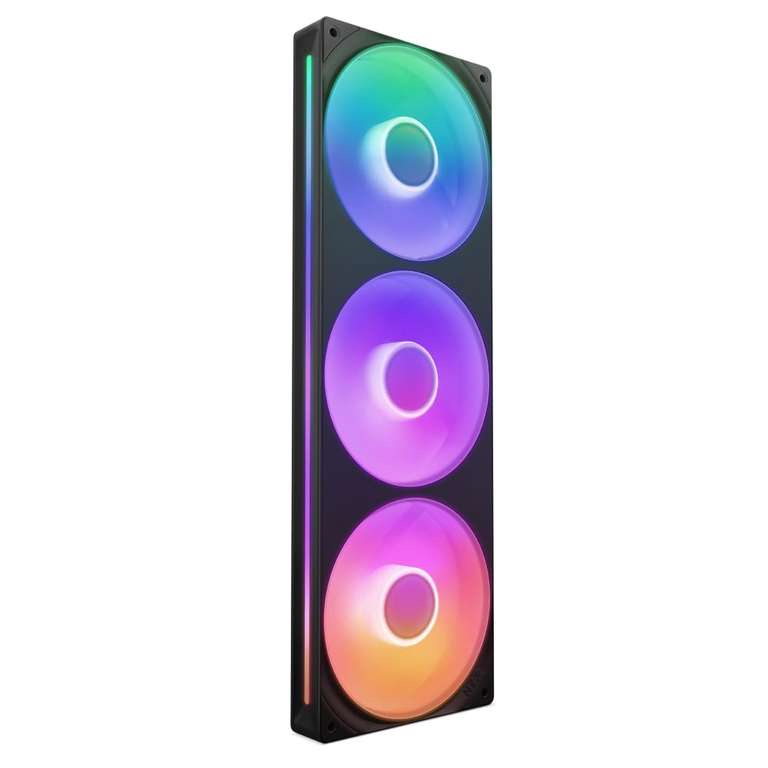 NZXT F360 RGB Core - 360mm Single-Frame Fan Unit with 3 x 120mm RGB Fans - Speed & Lighting Control - High Static Pressure & Airflow