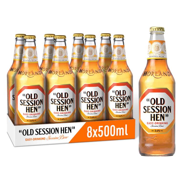 Old Session Hen Beer, 8 x 500ml Bottles, Session Ale 3.4% ABV