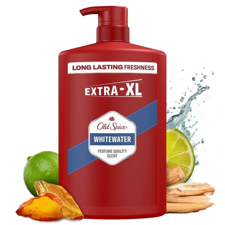 Old Spice Whitewater Men’s Shower Gel & Shampoo 1000ml x 5