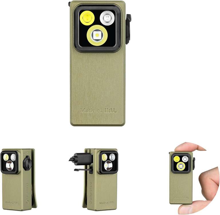OLIGHT Oclip Ultra EDC Torch 530 Lumens Clip on Flashlight, Olive Green [Energy Class A]