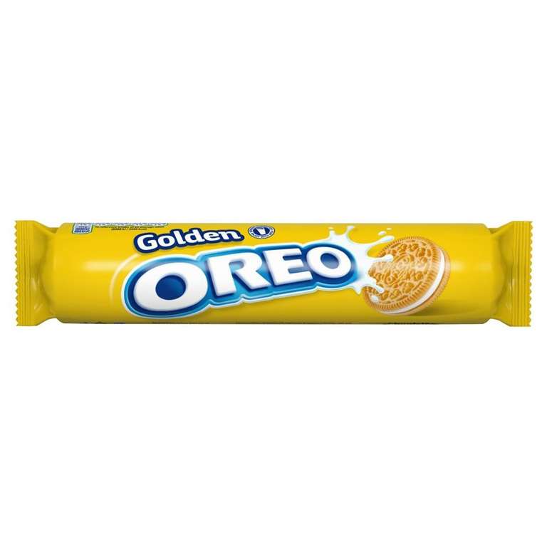Oreo Golden Sandwich Biscuits Filled with Vanilla Creme, 154 g (Pack of 16)