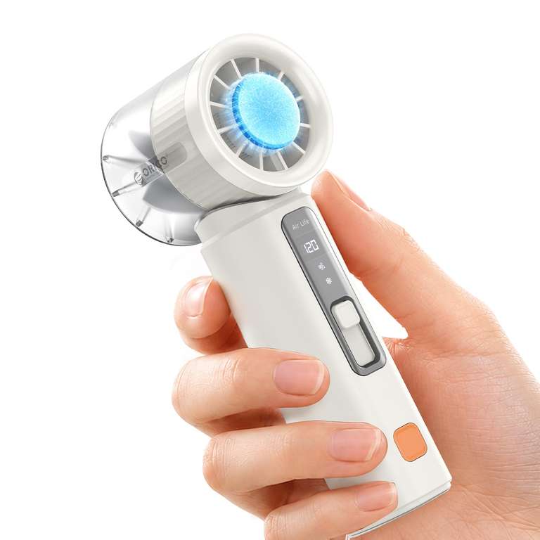 ORICO Handheld Mini Fan, Portable Fan with Ice Cooler, 120 Speed Powerful Turbo Personal Cooling Fan @ ORICO Official /FBA