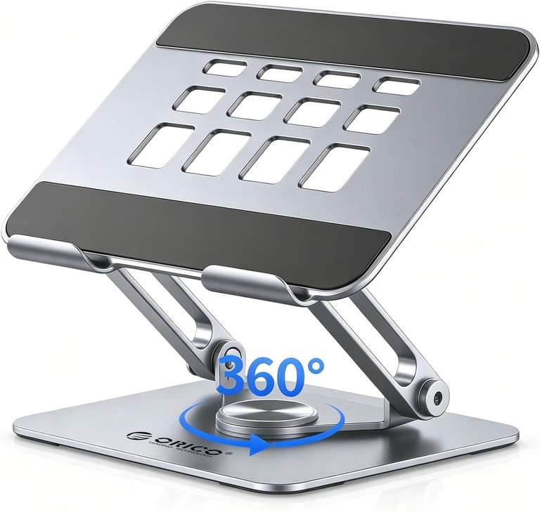 ORICO Tablet Stand, Adjustable 360° Rotation Aluminium - Grey (Sold by ORICO Official Store, FBA)