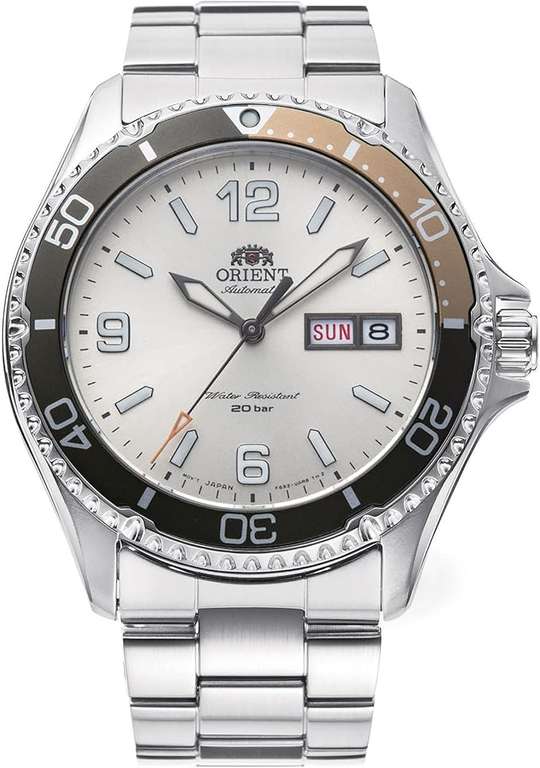 'Orient ''Mako-3'' Japanese Automatic/Hand-Winding 200m Diver Style Watch, Ivory - Sold By Watchnation FBA
