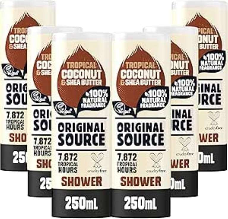 Original Source Coconut & Shea Butter Shower Gel, 6x250ml - W/Voucher - £4.20 / £3.60 S&S