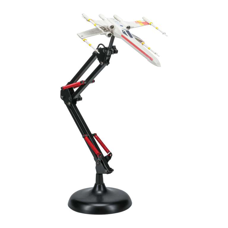 Paladone Star Wars X Wing Posable Desk Light, 15cm (5.9") Wide Replica Ship with LED Lighting, Powered by Included USB Cable