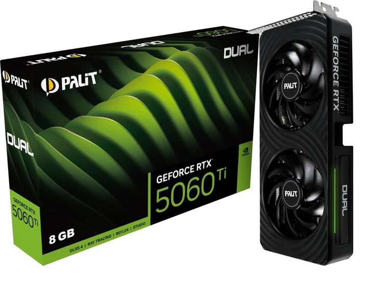 Palit GeForce RTX 5060 Ti Dual OC (8GB GDDR7/PCI Express 5.0/2632MHz/28000MHz). Sold by DirectSellers FBA