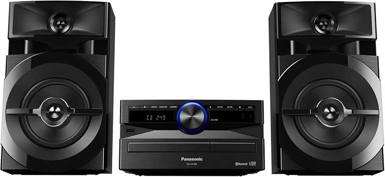Panasonic Sc-Ux100E-K Black 300W Mini Hi-Fi System With Bluetooth, Usb, Cd Player, Fm Radio, Manual Eq - Sold & Shipped By By AO